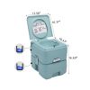 5.3 Gallon 20L Flush Outdoor Indoor Travel Camping Portable Toilet for Car; Boat; Caravan; Campsite; Hospital; Green