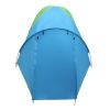 4-Person Double Layer Family Camping Tent Outdoor Instant Cabin Tent for Hiking Backpacking Trekking Blue & Green