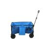 Camping All-terrain Folding Wagon with Oversized Wheels;  Blue and Red