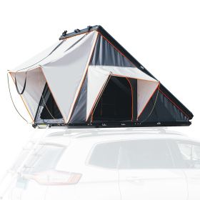 Trustmade Triangle Aluminium Black Hard Shell Grey Rooftop Tent Scout Pro Series (Color: as Pic)