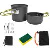 Outdoor Hiking Picnic Camping Cookware Set Picnic Stove Aluminum Pot Pans Kit