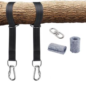 Camping Hammock Strap with Safety Lock Suspension Swing Rope (Color: Gray)