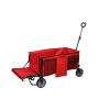 Camping All-terrain Folding Wagon with Oversized Wheels;  Blue and Red