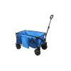 Camping All-terrain Folding Wagon with Oversized Wheels;  Blue and Red